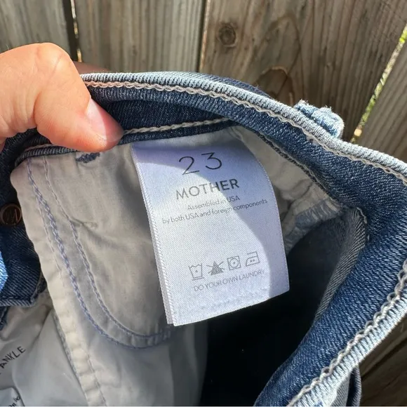 MOTHER The Hustler Ankle Fray in Knock on Wood size 23