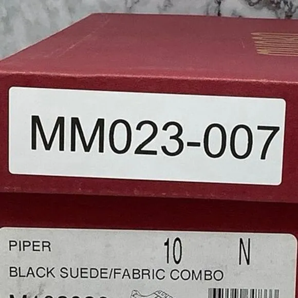 Munro Sz 10 N Black Suede/Fabric Combo Piper Leather Lace Up Sneaker Shoes M23-7
