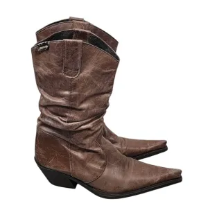 Mustang Vintage Western Pointed Toe Brown Boots Size 7