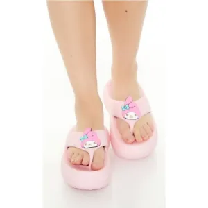 My Melody Pink Platform Slide Sandals For Women