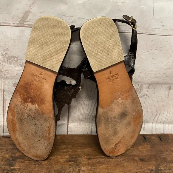 Mystique bejeweled leather sandals