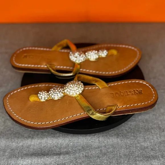 Mystique Jewel Vintage Retro Flip Flop Sandal Size 6
