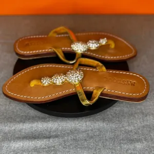 Mystique Jewel Vintage Retro Flip Flop Sandal Size 6
