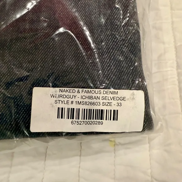 Naked &amp; Famous X Massdrop Ichiban Selvedge Weird Guy Tapered Jeans (NWT)