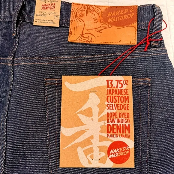 Naked &amp; Famous X Massdrop Ichiban Selvedge Weird Guy Tapered Jeans (NWT)