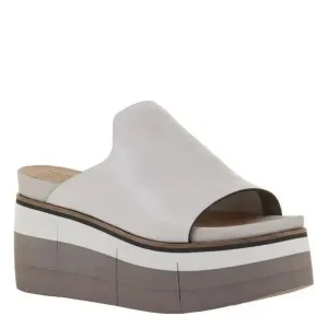 Naked Feet Flow Platform Sandals  Women's Size 8.5  Off White (Mist) Chunky Boho