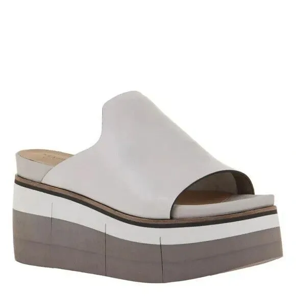 Naked Feet Flow Platform Sandals  Women's Size 8.5  Off White (Mist) Chunky Boho