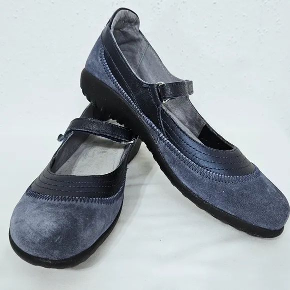 Naot Kirei Suede Mary Jane Shoe in Blue
