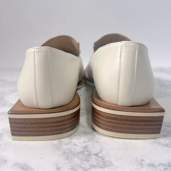 Needle Atelier funky retro leather Cream Loafers spring Pastel flatbow 7.5