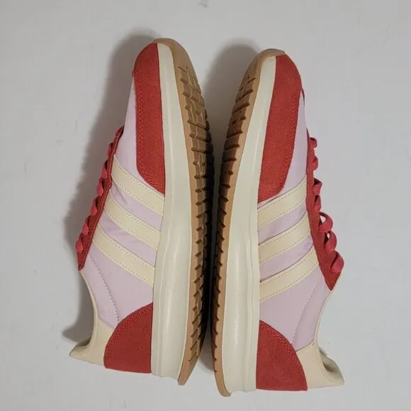 NEW Adidas Run 70s 2.0 Retro Sneaker Womens 9 Red Pink Suede Casual Athleisure