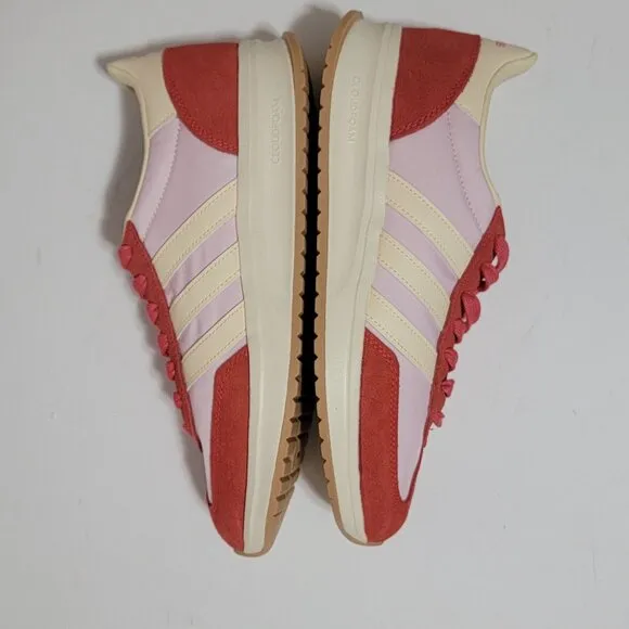 NEW Adidas Run 70s 2.0 Retro Sneaker Womens 9 Red Pink Suede Casual Athleisure