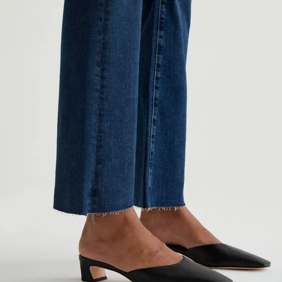 NEW AG Jeans Farrah Unhemmed Bootcut Denim Jeans - High Rise in Indigo 252