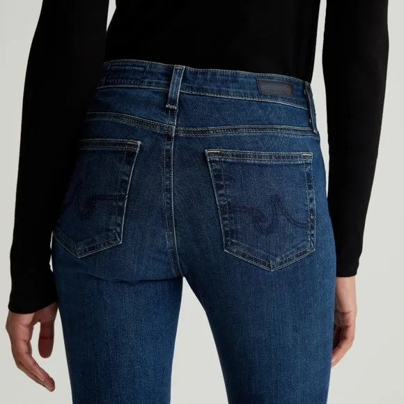 NEW AG Jeans Farrah Unhemmed Bootcut Denim Jeans - High Rise in Indigo 252