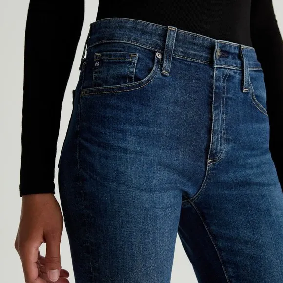 NEW AG Jeans Farrah Unhemmed Bootcut Denim Jeans - High Rise in Indigo 252