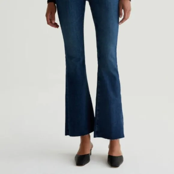 NEW AG Jeans Farrah Unhemmed Bootcut Denim Jeans - High Rise in Indigo 252