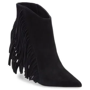 NEW ALLSAINTS Izzy Boots Womens 10 Suede Fringe Country Western Chic Party