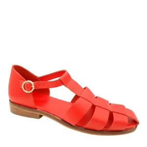 NEW Anthropologie Fisherman Sandals Womens 10 Red Contemporary Chic Boho Y2K