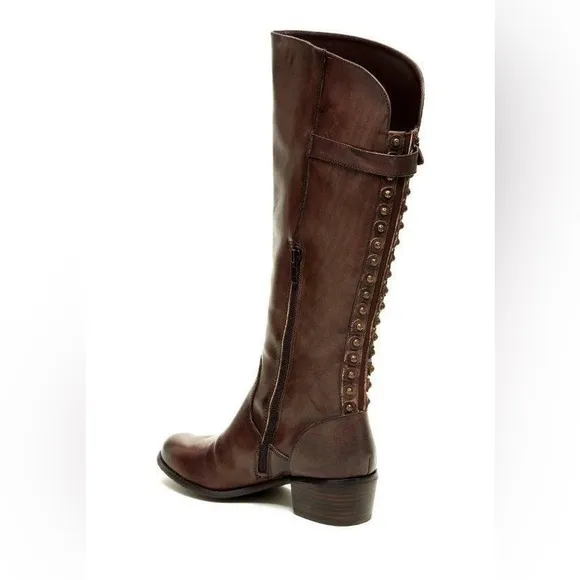 New Arturo Chiang Bes Brown Leather Riding Boots Size 8.5