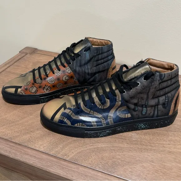 New-Aubrey Marcus Italian Leather Custom Hand Painted LIMITED EDITION