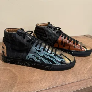 New-Aubrey Marcus Italian Leather Custom Hand Painted LIMITED EDITION