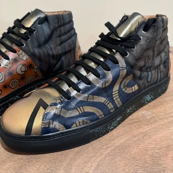 New-Aubrey Marcus Italian Leather Custom Hand Painted LIMITED EDITION