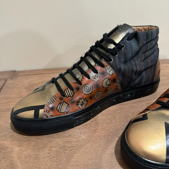 New-Aubrey Marcus Italian Leather Custom Hand Painted LIMITED EDITION