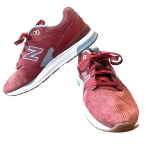 New Balance 1550 Revlite Sneakers Mens 7.5 Red Clay Suede Low Top Athleisure