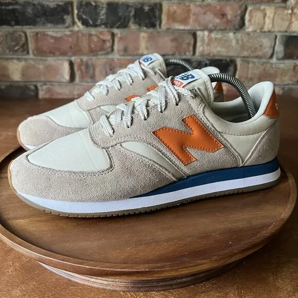 New Balance 420v2 Calm Taupe Orange Suede Shoes Sneakers Men's 9.5 D UL420VC2
