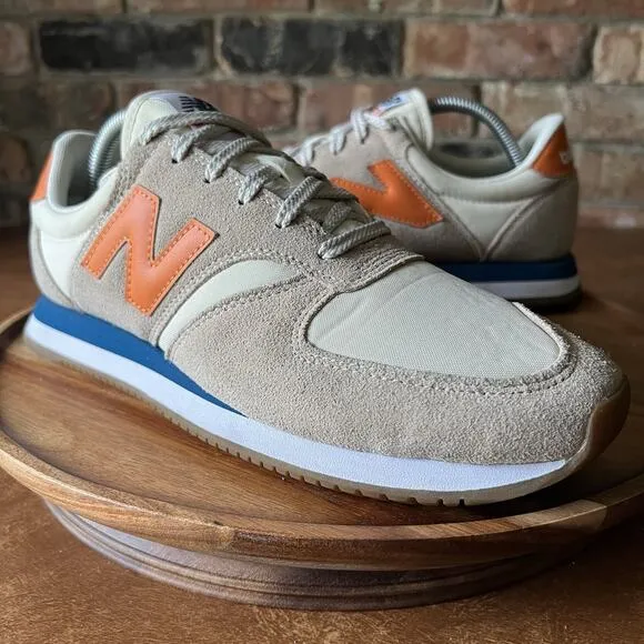 New Balance 420v2 Calm Taupe Orange Suede Shoes Sneakers Men's 9.5 D UL420VC2