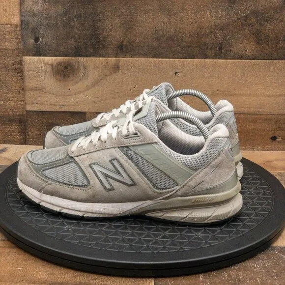 NEW BALANCE 990V5 MADE IN USA MENS ATHLETIC SHOES GRAY LEATHER RETRO SIZE 8EEEE