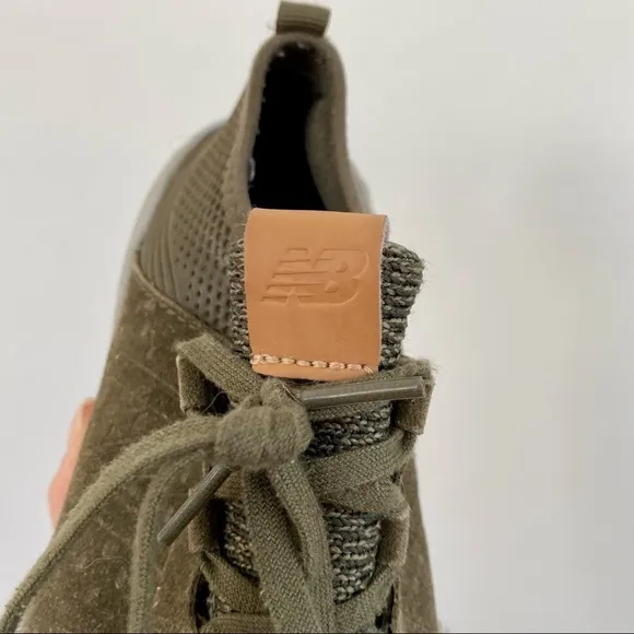 New Balance Green Suede &amp; Mesh Sneakers Speckled Sole
