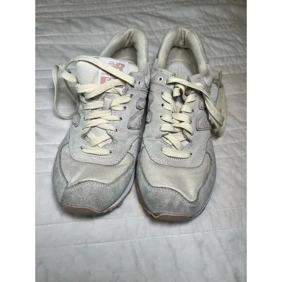 New Balance Women’s 574 Gray Beige Sparkly Size 9