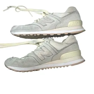 New Balance Women’s 574 Gray Beige Sparkly Size 9