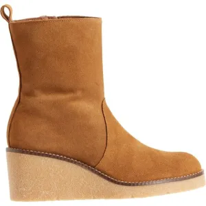 NEW BERTUCHI Made in Spain Wedge Boots - Suede Tan For Women 253