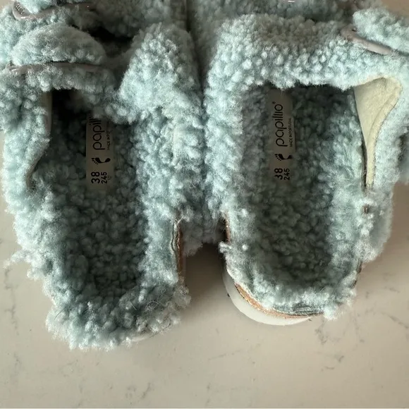 New Birkenstock Papillo platform shearling sandals Size: 38/ 7-7.5