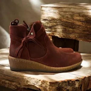 NEW Born Vaughn Ankle Boots Booties Shoes Womens Size 9 Brown Rust Suede Fringe