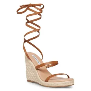 NEW Chelsea &amp; Violet Mariah Ankle Wrap Espadrille Wedge Sandals in Honey