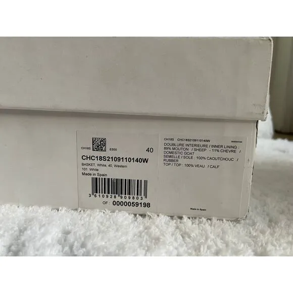 NEW Chloé Kyle Leather Studded Buckle High Top Sneaker White Women's Size 40