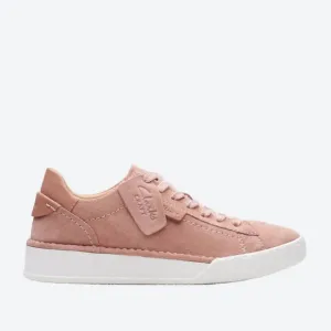 new Clarks Womens Craft Cup Lace Rose Pink Suede Active Sneakers Shoes 3…
