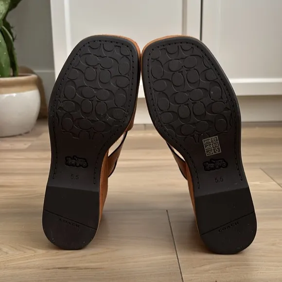 NEW COACH Archival Buckled Platform Sandals, 5.5