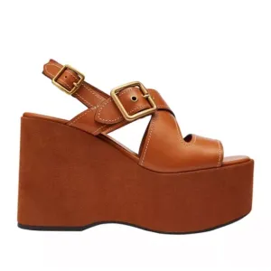 NEW COACH Archival Buckled Platform Sandals, 5.5