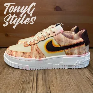🔥NEW🔥 CUSTOM NIKE AIR FORCE 1 LOW PIXEL “TIGER FIRE”