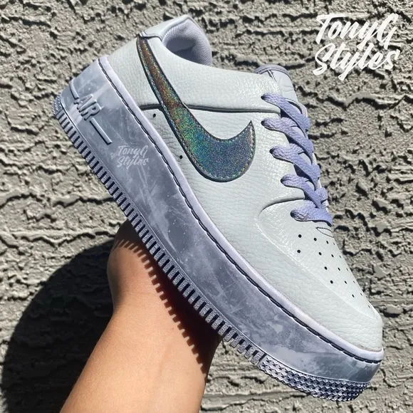 🚀NEW🚀 CUSTOM NIKE AIR FORCE 1 LOW SAGE “CRATER HALO”