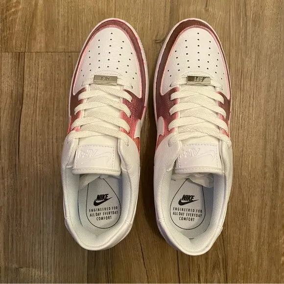 🍒NEW🍒 CUSTOM NIKE AIR FORCE 1 LOW SAGE “METALLIC CHERRY DRIZZLE”