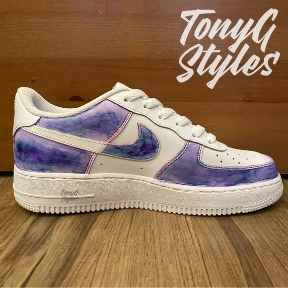 🔮NEW🔮 CUSTOM NIKE AIR FORCE 1 LOW “WATER COLOR”