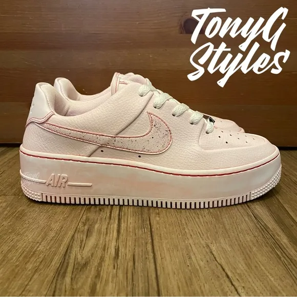 🌸NEW🌸 CUSTOM NIKE AIR FORCE 1 SAGE “ROSE WASH”