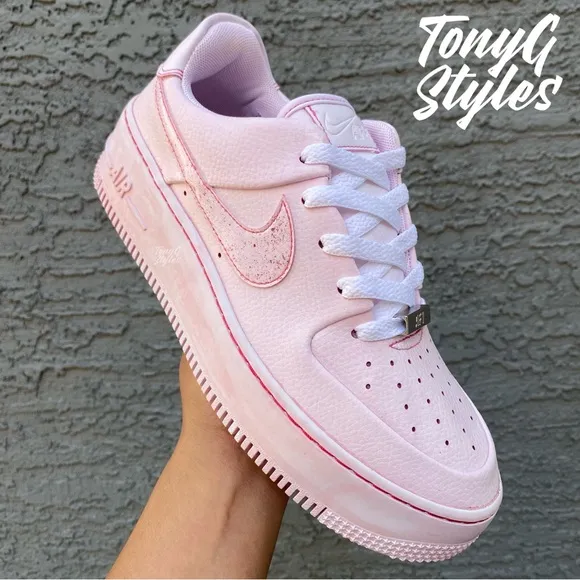 🌸NEW🌸 CUSTOM NIKE AIR FORCE 1 SAGE “ROSE WASH”