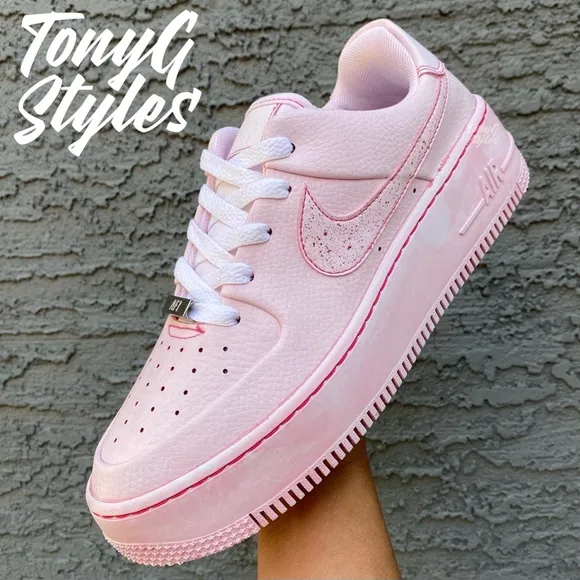 🌸NEW🌸 CUSTOM NIKE AIR FORCE 1 SAGE “ROSE WASH”