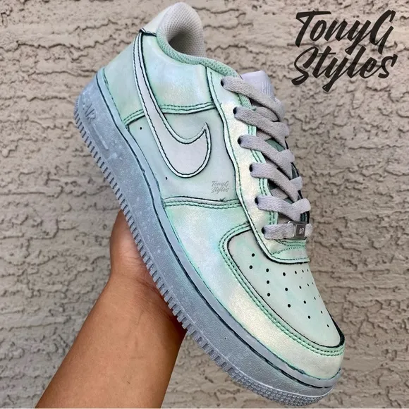 🧜🏻‍♀️NEW🧜🏻‍♀️ CUSTOM NIKE AIR FORCE 1 “SEA FOAM MINT”