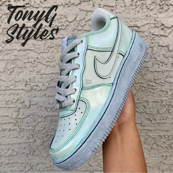 🧜🏻‍♀️NEW🧜🏻‍♀️ CUSTOM NIKE AIR FORCE 1 “SEA FOAM MINT”